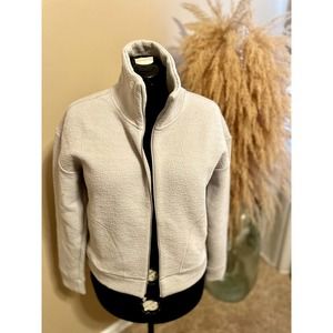 Banana Republic Gray Long Sleeve Full Length Zip Stand Collar Jacket Size S - M